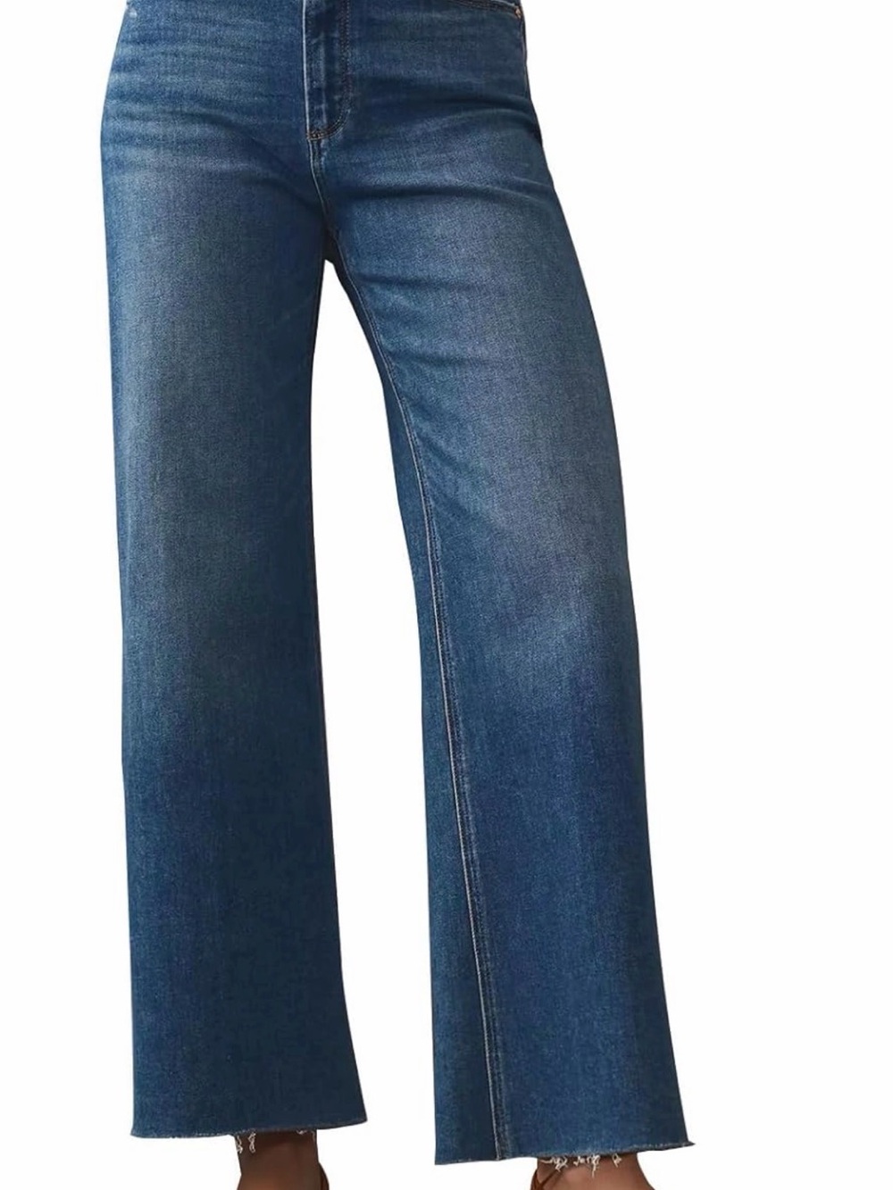 KUMNI Women Wide Leg High Waist Straight Leg Stretchy Jeans Size 16